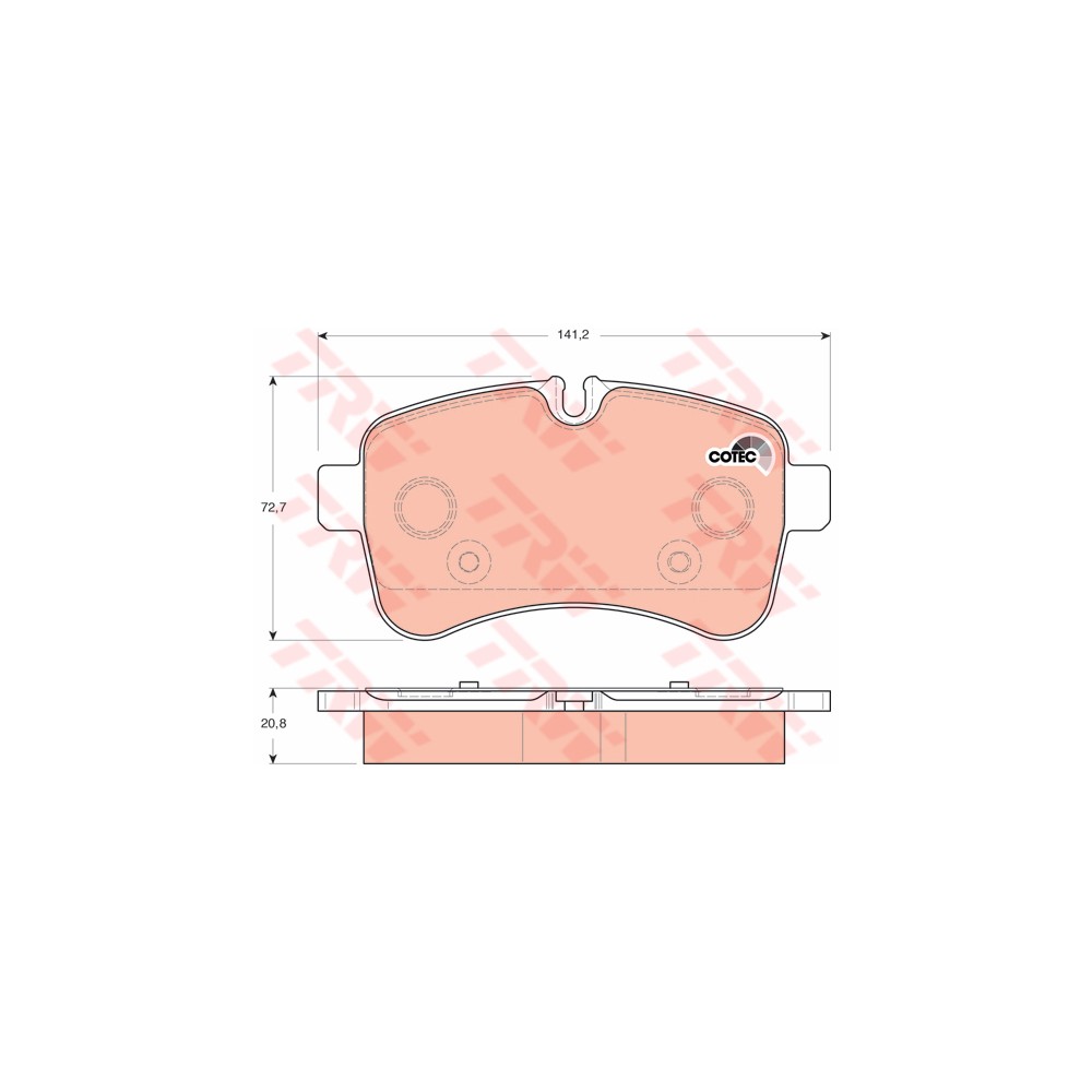TRW COTEC Bremsbelagsatz, Scheibenbremse GDB1748