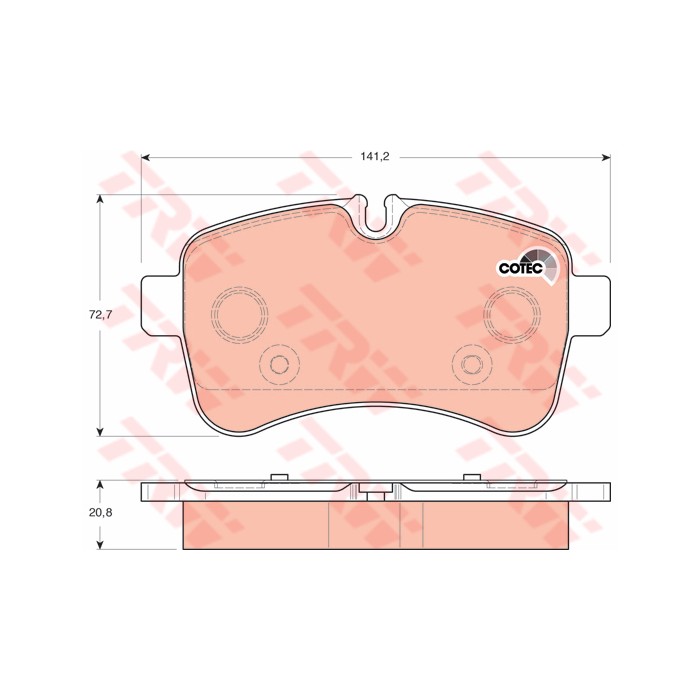 TRW COTEC Bremsbelagsatz, Scheibenbremse GDB1748