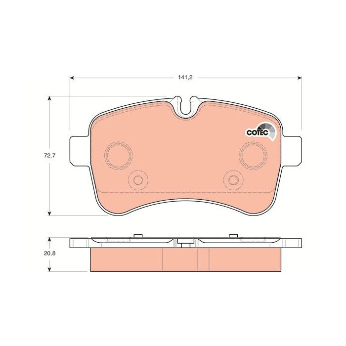 TRW COTEC Bremsbelagsatz, Scheibenbremse GDB1748
