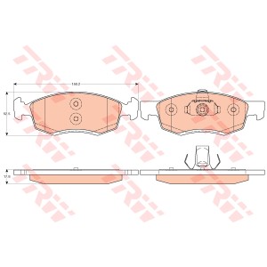 TRW COTEC Bremsbelagsatz, Scheibenbremse GDB1749