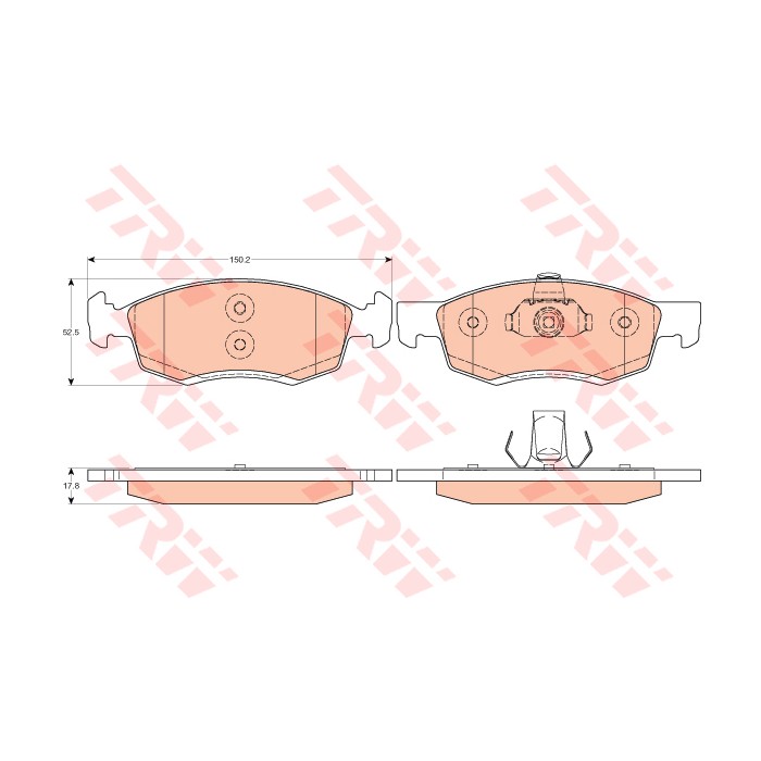 TRW COTEC Bremsbelagsatz, Scheibenbremse GDB1749