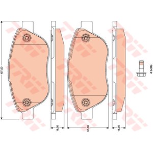 TRW COTEC Bremsbelagsatz, Scheibenbremse GDB1750
