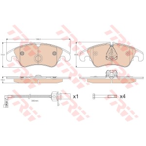 TRW COTEC Bremsbelagsatz, Scheibenbremse GDB1768