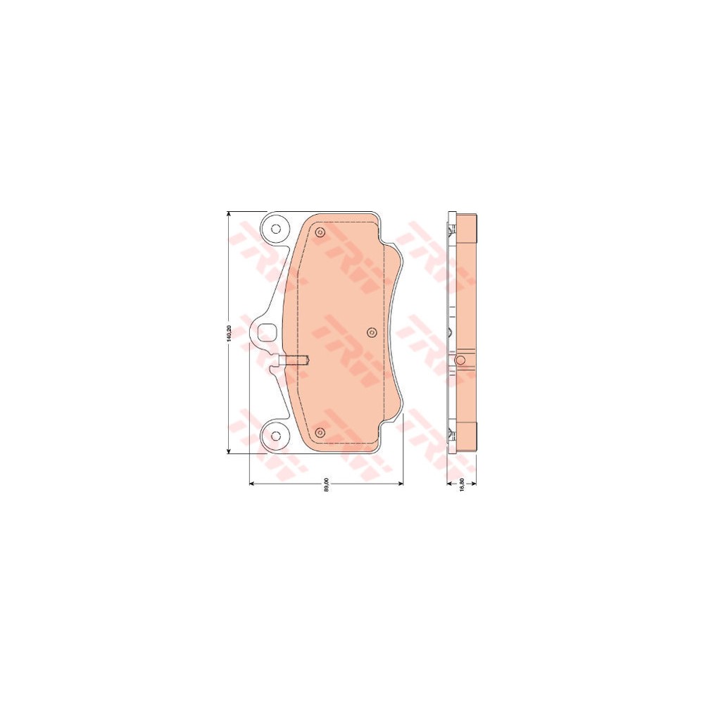 TRW Bremsbelagsatz, Scheibenbremse GDB1778