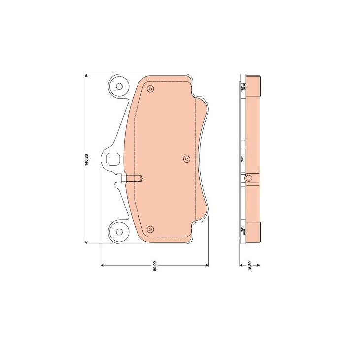 TRW Bremsbelagsatz, Scheibenbremse GDB1778