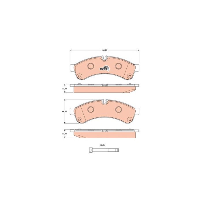 TRW COTEC Bremsbelagsatz, Scheibenbremse GDB1780