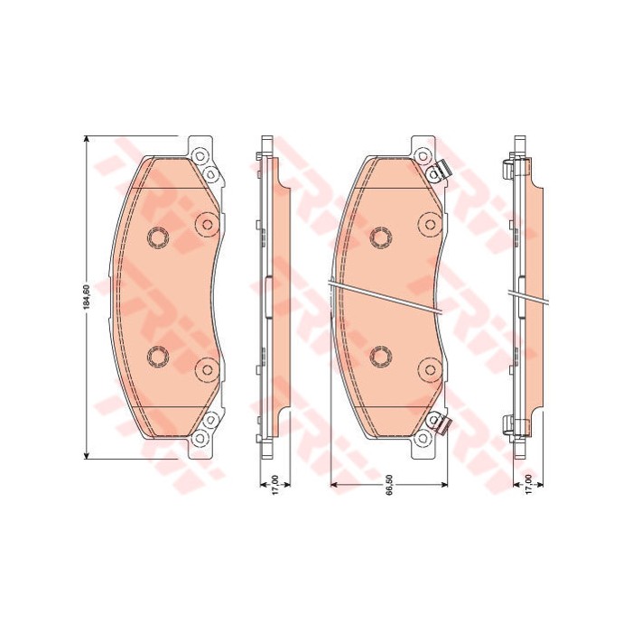 TRW Bremsbelagsatz, Scheibenbremse GDB1781