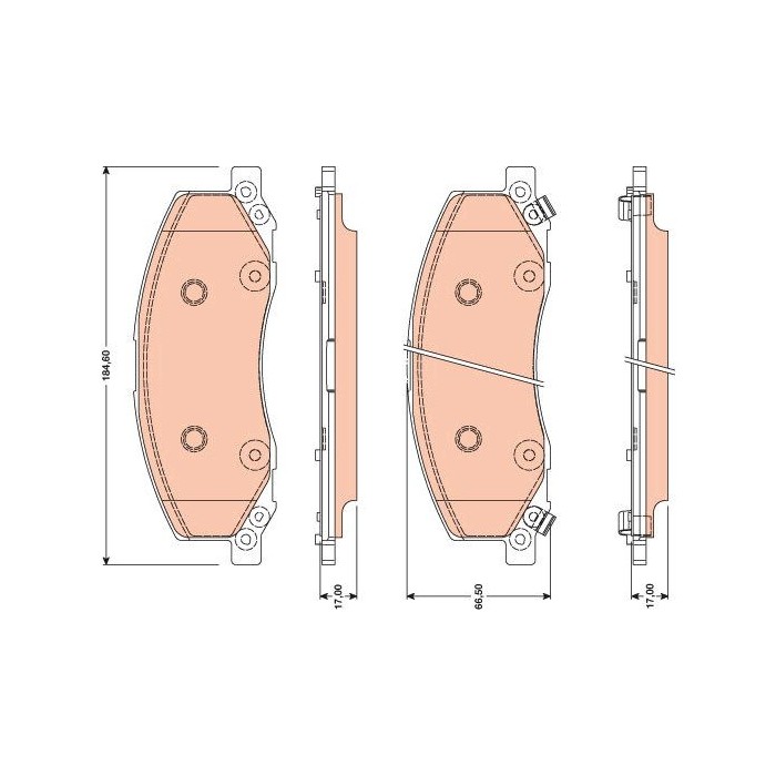 TRW Bremsbelagsatz, Scheibenbremse GDB1781