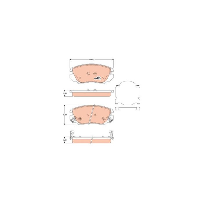 TRW COTEC Bremsbelagsatz, Scheibenbremse GDB1782