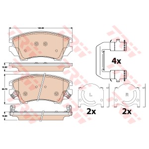 TRW COTEC Bremsbelagsatz, Scheibenbremse GDB1783