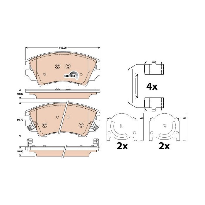 TRW COTEC Bremsbelagsatz, Scheibenbremse GDB1783