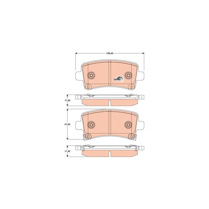 TRW COTEC Bremsbelagsatz, Scheibenbremse GDB1784