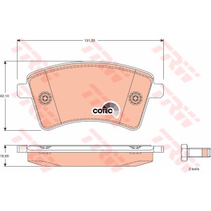 TRW COTEC Bremsbelagsatz, Scheibenbremse GDB1785