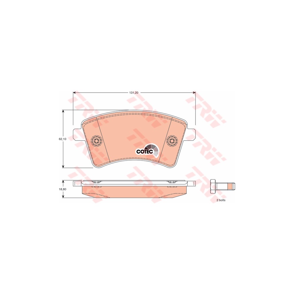 TRW COTEC Bremsbelagsatz, Scheibenbremse GDB1785