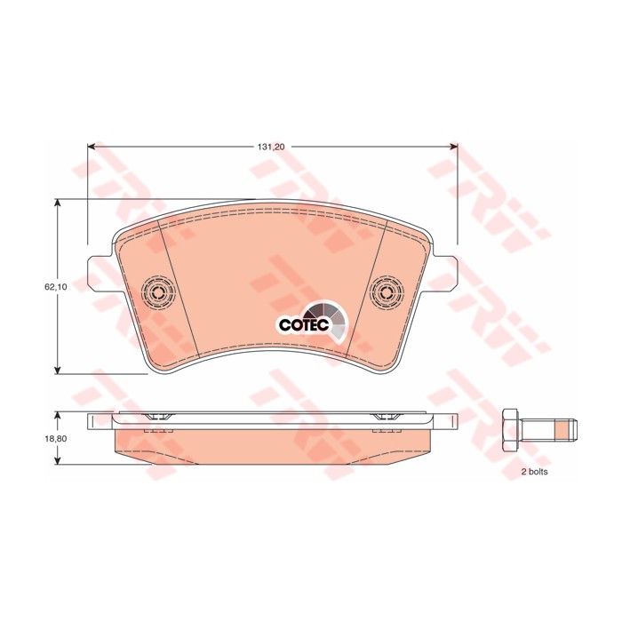 TRW COTEC Bremsbelagsatz, Scheibenbremse GDB1785