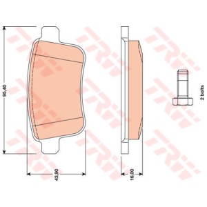 TRW COTEC Bremsbelagsatz, Scheibenbremse GDB1786