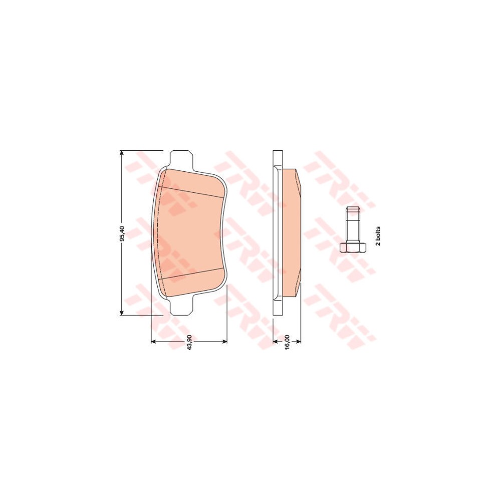 TRW COTEC Bremsbelagsatz, Scheibenbremse GDB1786