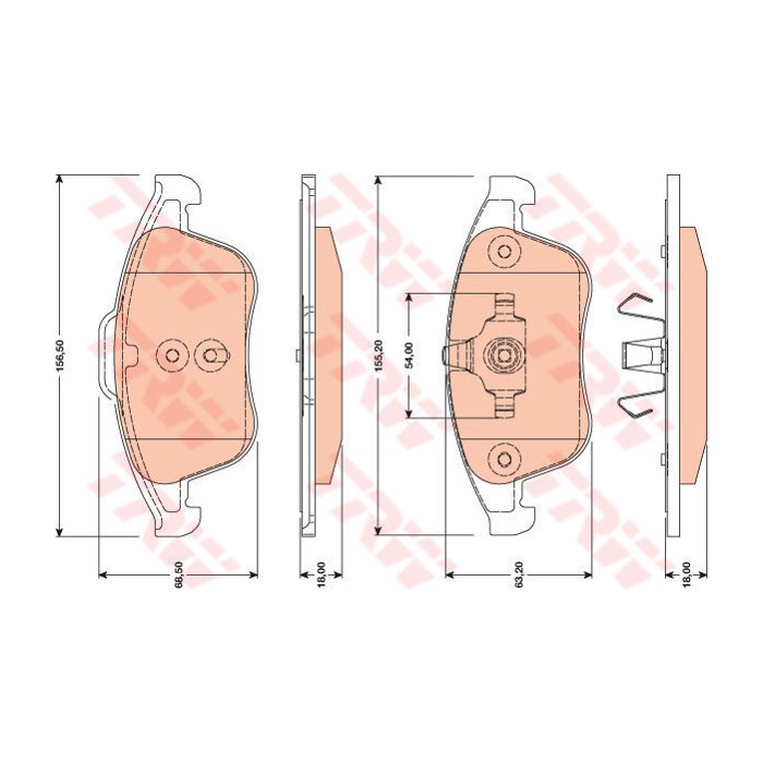 TRW Bremsbelagsatz, Scheibenbremse GDB1788
