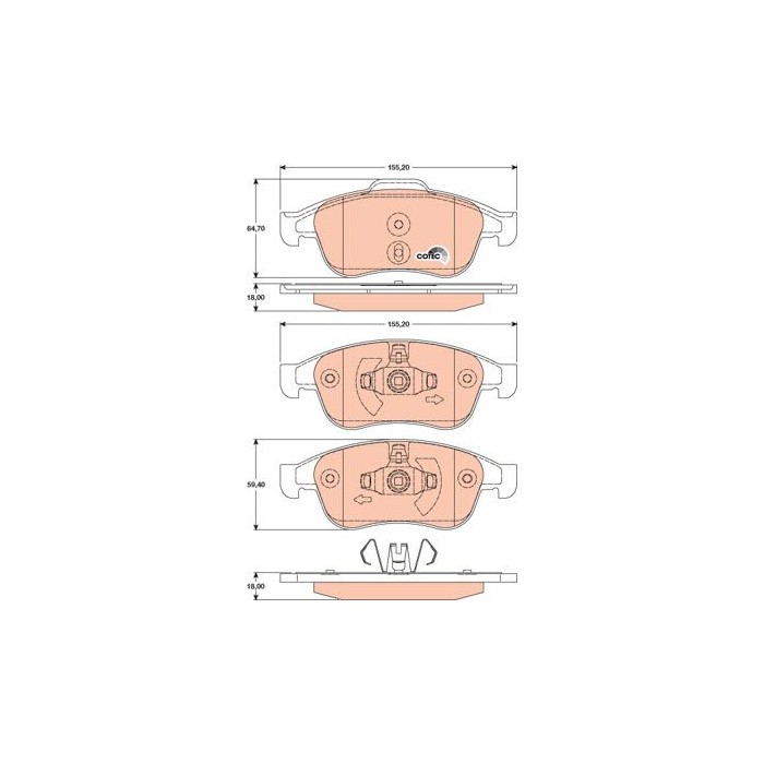TRW COTEC Bremsbelagsatz, Scheibenbremse GDB1789