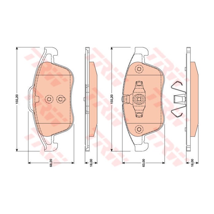 TRW COTEC Bremsbelagsatz, Scheibenbremse GDB1790
