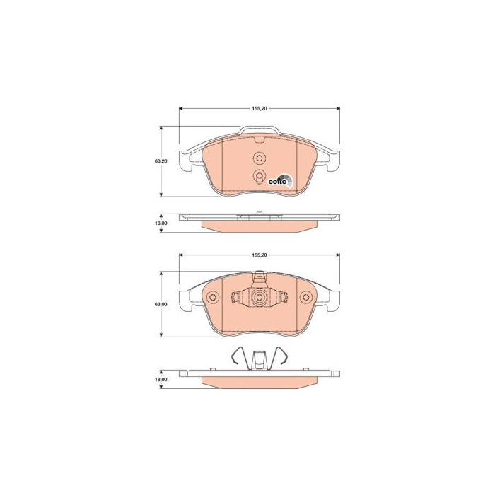 TRW COTEC Bremsbelagsatz, Scheibenbremse GDB1790