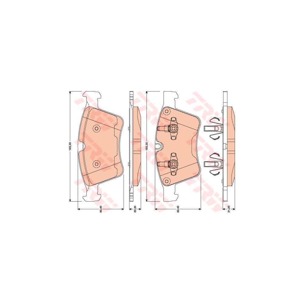 TRW COTEC Bremsbelagsatz, Scheibenbremse GDB1797