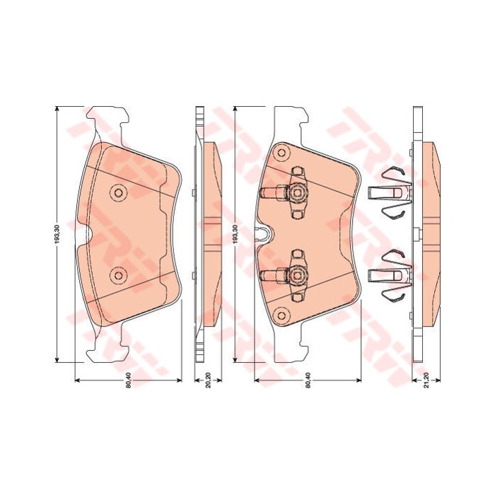 TRW COTEC Bremsbelagsatz, Scheibenbremse GDB1797
