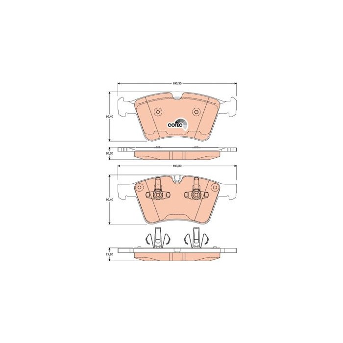 TRW COTEC Bremsbelagsatz, Scheibenbremse GDB1797