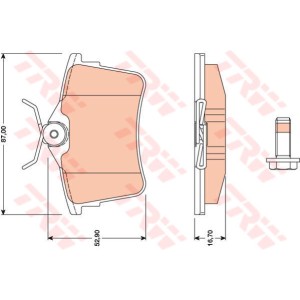 TRW COTEC Bremsbelagsatz, Scheibenbremse GDB1799