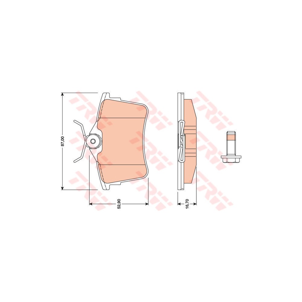 TRW COTEC Bremsbelagsatz, Scheibenbremse GDB1799