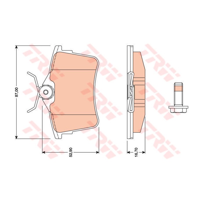 TRW COTEC Bremsbelagsatz, Scheibenbremse GDB1799