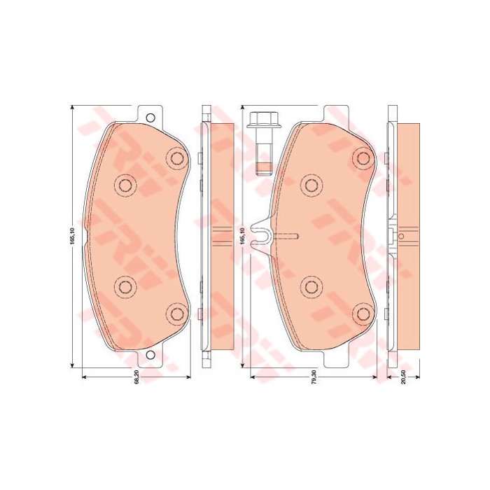 TRW Bremsbelagsatz, Scheibenbremse GDB1798