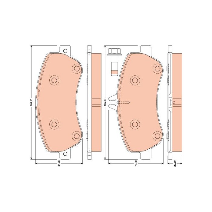 TRW Bremsbelagsatz, Scheibenbremse GDB1798