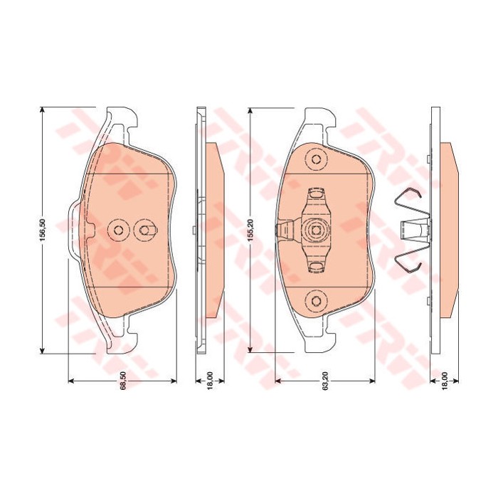 TRW COTEC Bremsbelagsatz, Scheibenbremse GDB1808