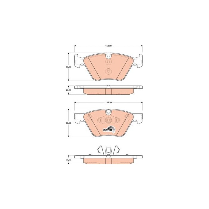 TRW COTEC Bremsbelagsatz, Scheibenbremse GDB1810
