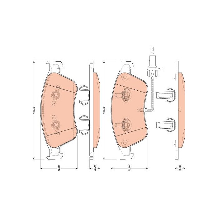 TRW Bremsbelagsatz, Scheibenbremse GDB1811