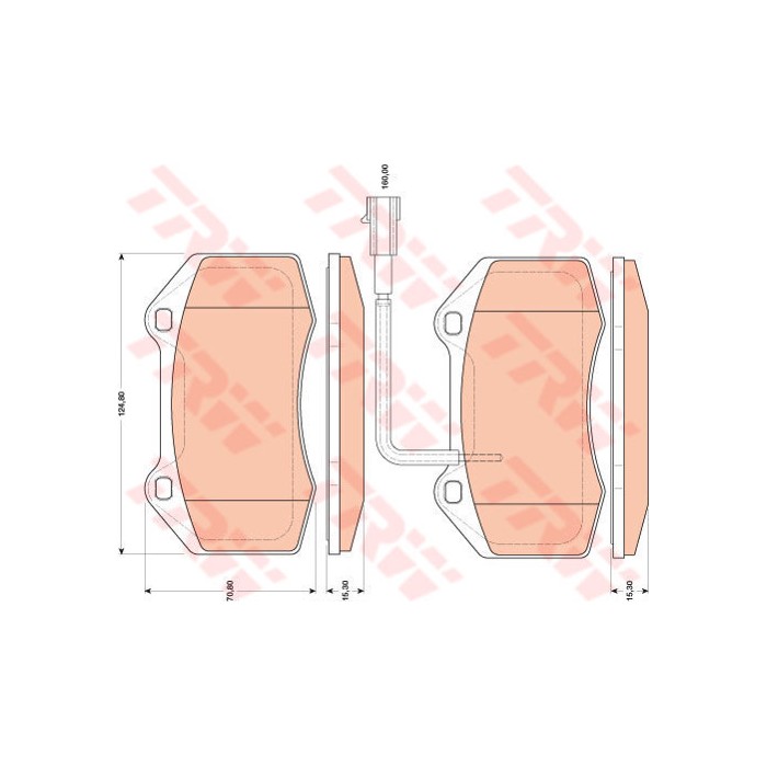 TRW Bremsbelagsatz, Scheibenbremse GDB1812