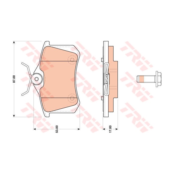 TRW COTEC Bremsbelagsatz, Scheibenbremse GDB1813