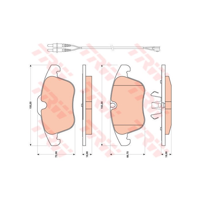 TRW COTEC Bremsbelagsatz, Scheibenbremse GDB1818