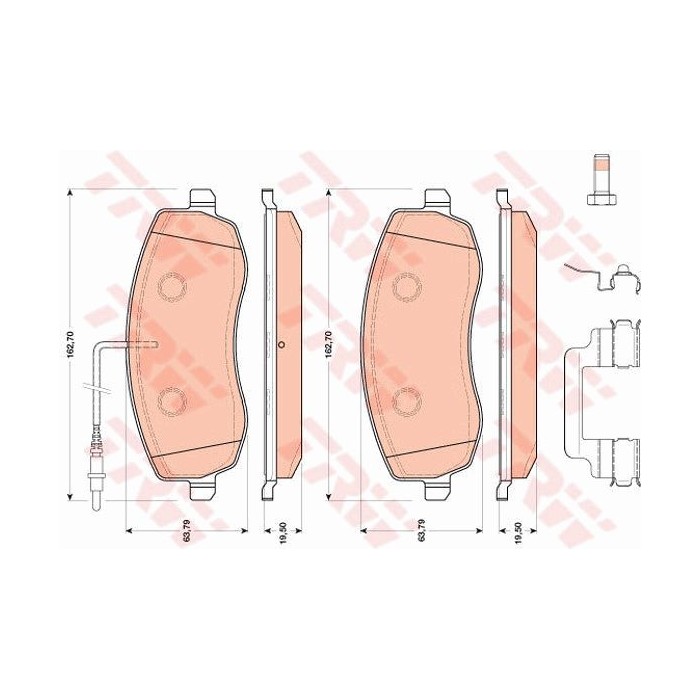 TRW Bremsbelagsatz, Scheibenbremse GDB1820