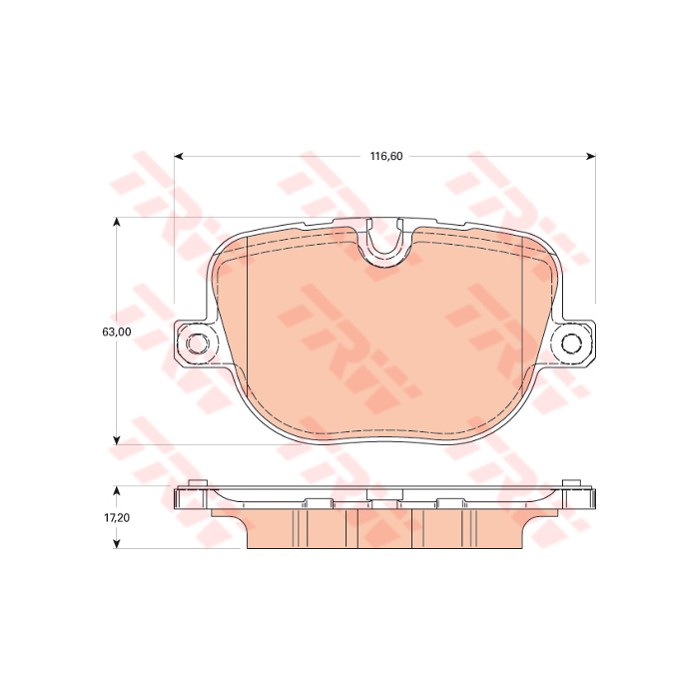 TRW COTEC Bremsbelagsatz, Scheibenbremse GDB1824