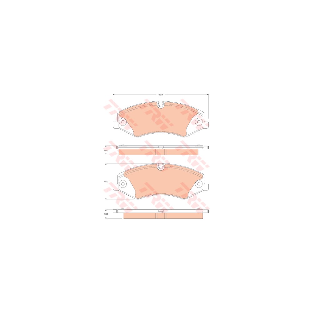 TRW COTEC Bremsbelagsatz, Scheibenbremse GDB1825