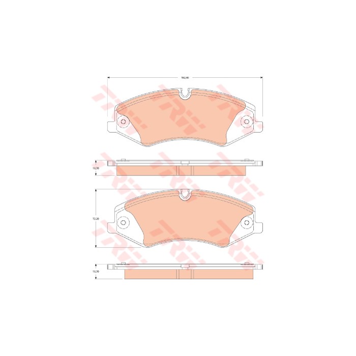 TRW COTEC Bremsbelagsatz, Scheibenbremse GDB1825