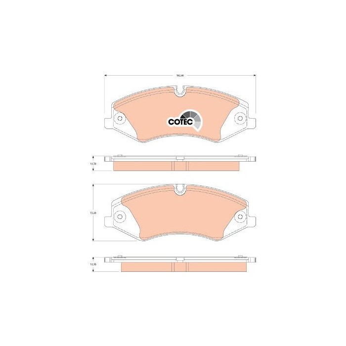 TRW COTEC Bremsbelagsatz, Scheibenbremse GDB1825