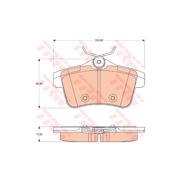 TRW COTEC Bremsbelagsatz, Scheibenbremse GDB1828