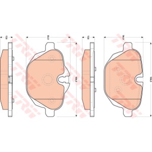 TRW COTEC Bremsbelagsatz, Scheibenbremse GDB1840
