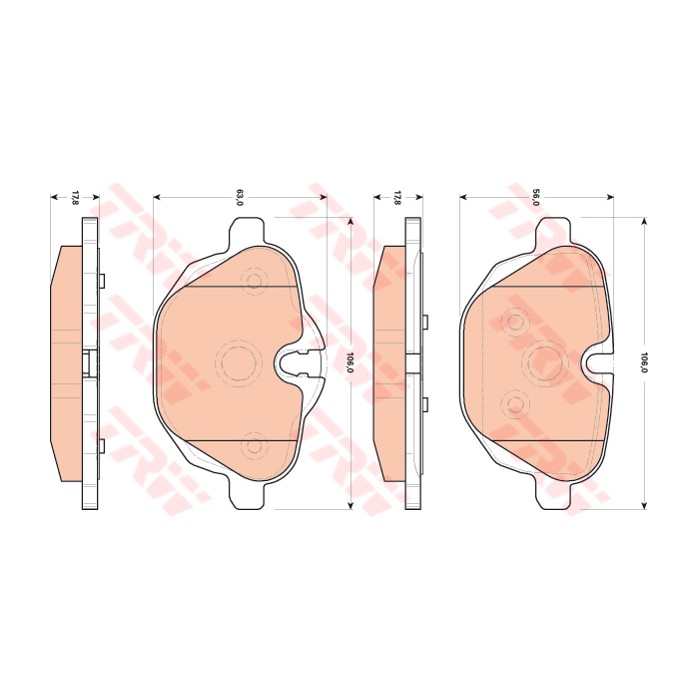 TRW COTEC Bremsbelagsatz, Scheibenbremse GDB1840