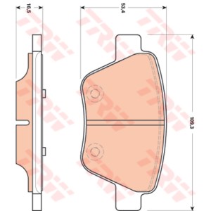 TRW COTEC Bremsbelagsatz, Scheibenbremse GDB1841