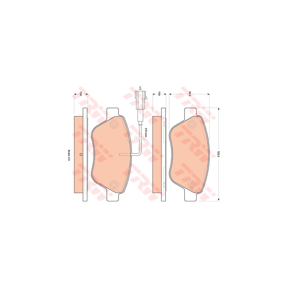 TRW COTEC Bremsbelagsatz, Scheibenbremse GDB1842