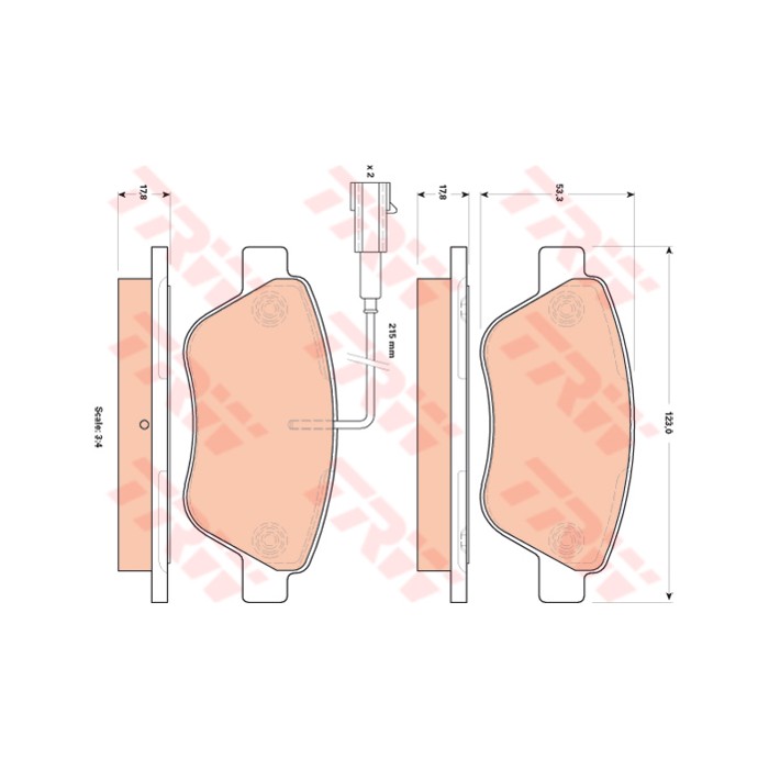 TRW COTEC Bremsbelagsatz, Scheibenbremse GDB1842